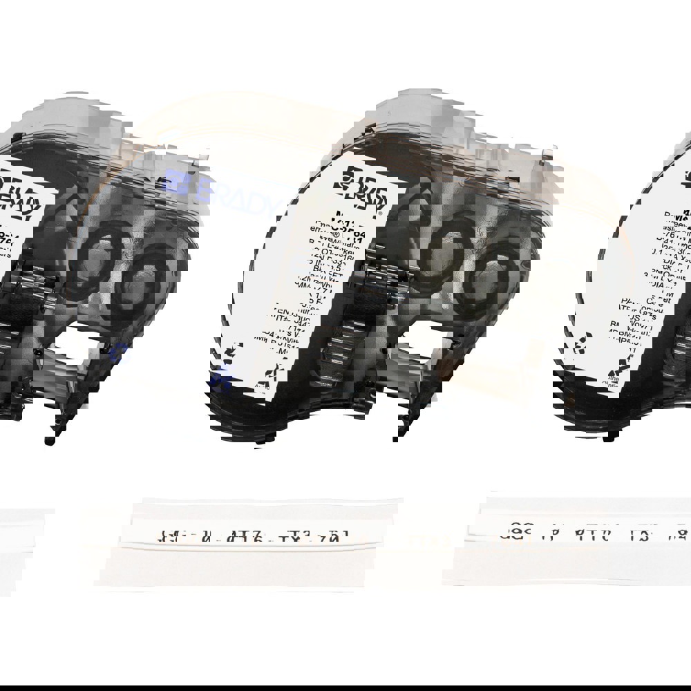 Labels, Ribbons & Tapes; Application: Heat Shrink Labels ; Type: Heat Shrink Labels ; Color Family: White ; Color: Black on White ; Label Diameter (Inch): 1/8 ; For Use With: BMP41; BMP51; BMP53; M511